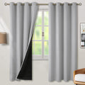 BGment 100% Blackout Curtains for Bedroom with Black Liner, Thermal Insulated Thick Double Layers Total Light Blocking Grommet Window Curta…