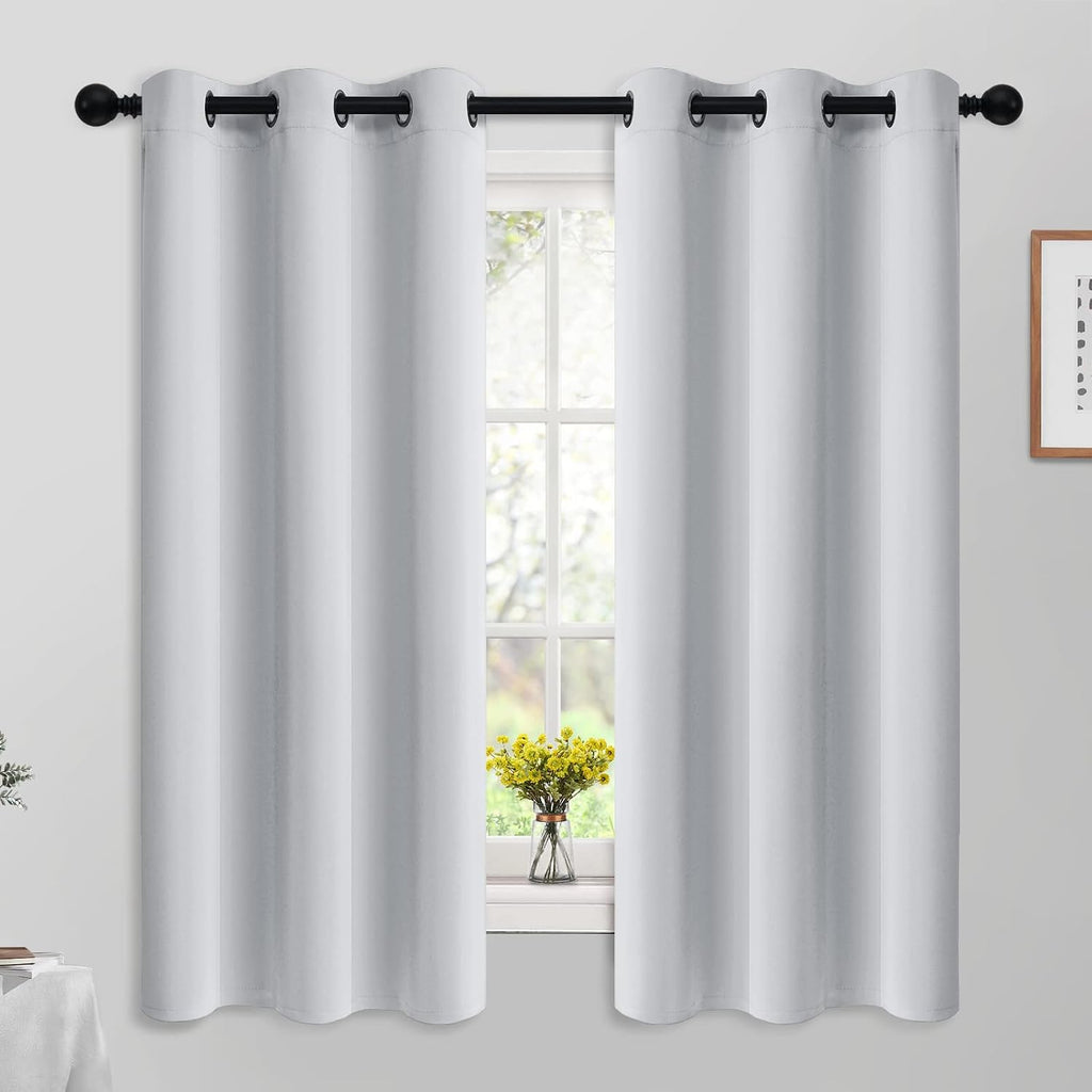 Yakamok Room Darkening Blackout Curtains for Bedroom, Thermal Insulated Grommet Top Window Drapes for Living Room,42W x 63L, Greyish…
