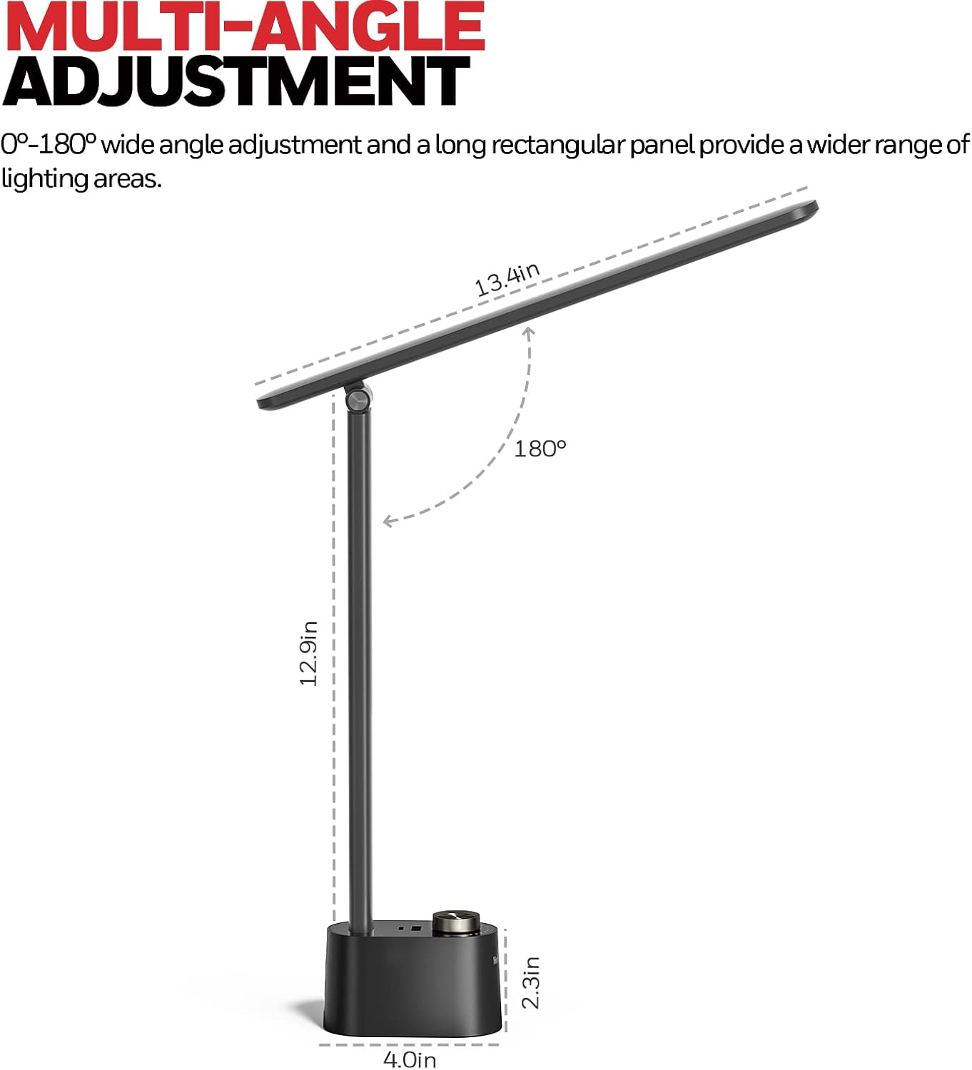Honeywell Upgraded LED Desk Lamp - H01 Pro SunturaluxTM Foldable Desk Light with USB A+C Charging Ports, 3 Color Modes Dimmable Table Lamp…