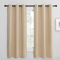 NICETOWN Room Darkening Curtain Panels for Cafe, Thermal Insulated Grommet Room Darkening Draperies/Drapes for Window (Biscotti Beige, 2…