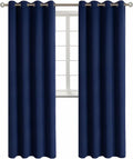 BGment Blackout Curtains for Living Room - Grommet Thermal Insulated Room Darkening Curtains for Bedroom, 2 Panels of 52 x 95 Inch, Navy 95…