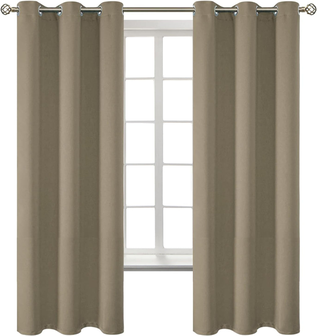 BGment Room Darkening Curtains 63 Inches Long - Grommet Thermal Insulated Drapes Window Treatment Curtains for Bedroom, 2 Panels, 42 x 63 I…