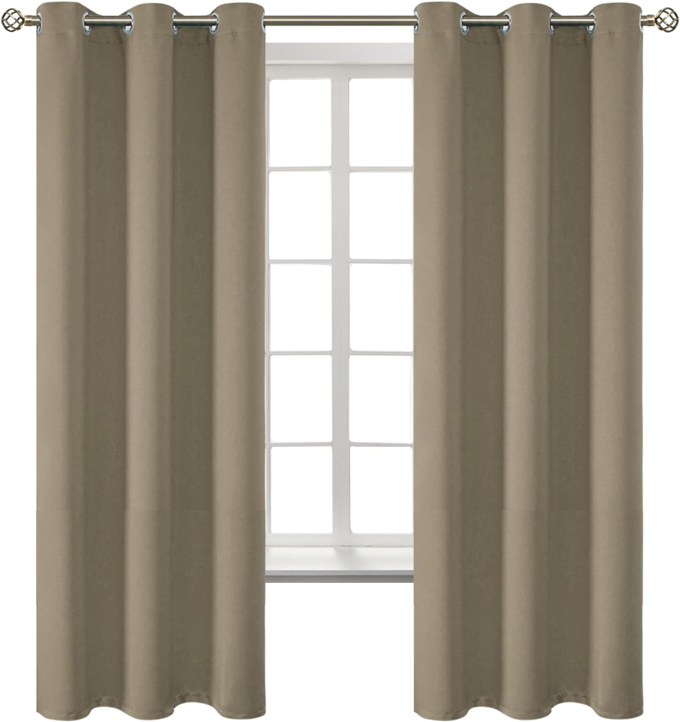BGment Room Darkening Curtains 63 Inches Long - Grommet Thermal Insulated Drapes Window Treatment Curtains for Bedroom, 2 Panels, 42 x 63 I…