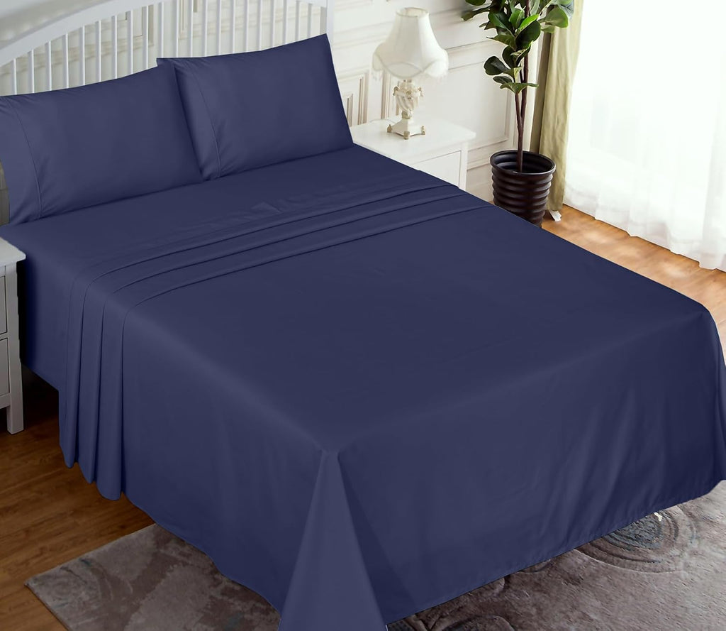 Ruvanti 100% Cotton Percale Sheets Queen Size – Crisp Cooling Bed Sheets for Hot Sleepers, Deep Pocket 16”, Soft Breathable & Durable Hotel…