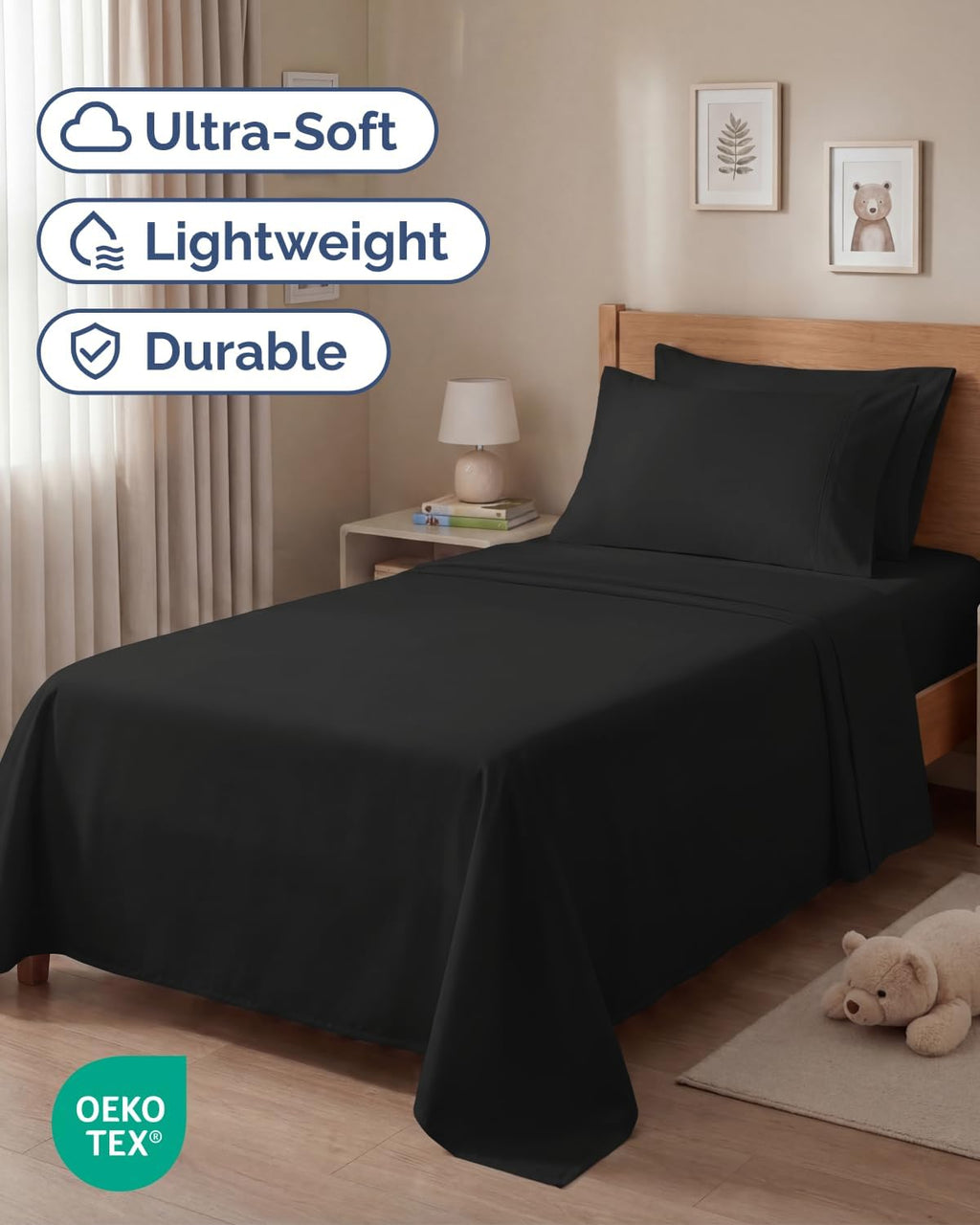 Twin 4 Piece Sheet Set - Comfy, Breathable & Cooling - Soft Hotel Luxury Bedding for Women, Men, Kids, Teens & Children - 1 Flat & 1…