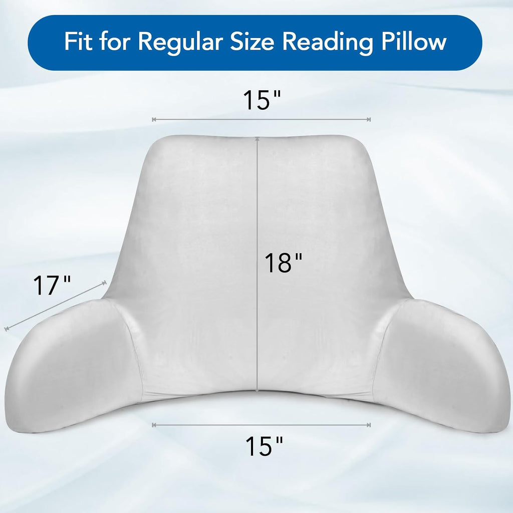 WelcometoZelimun Cooling Reading Pillow Cover with Large Back Opening, Soft Replacement Slipcover, Removable & Machine Washable