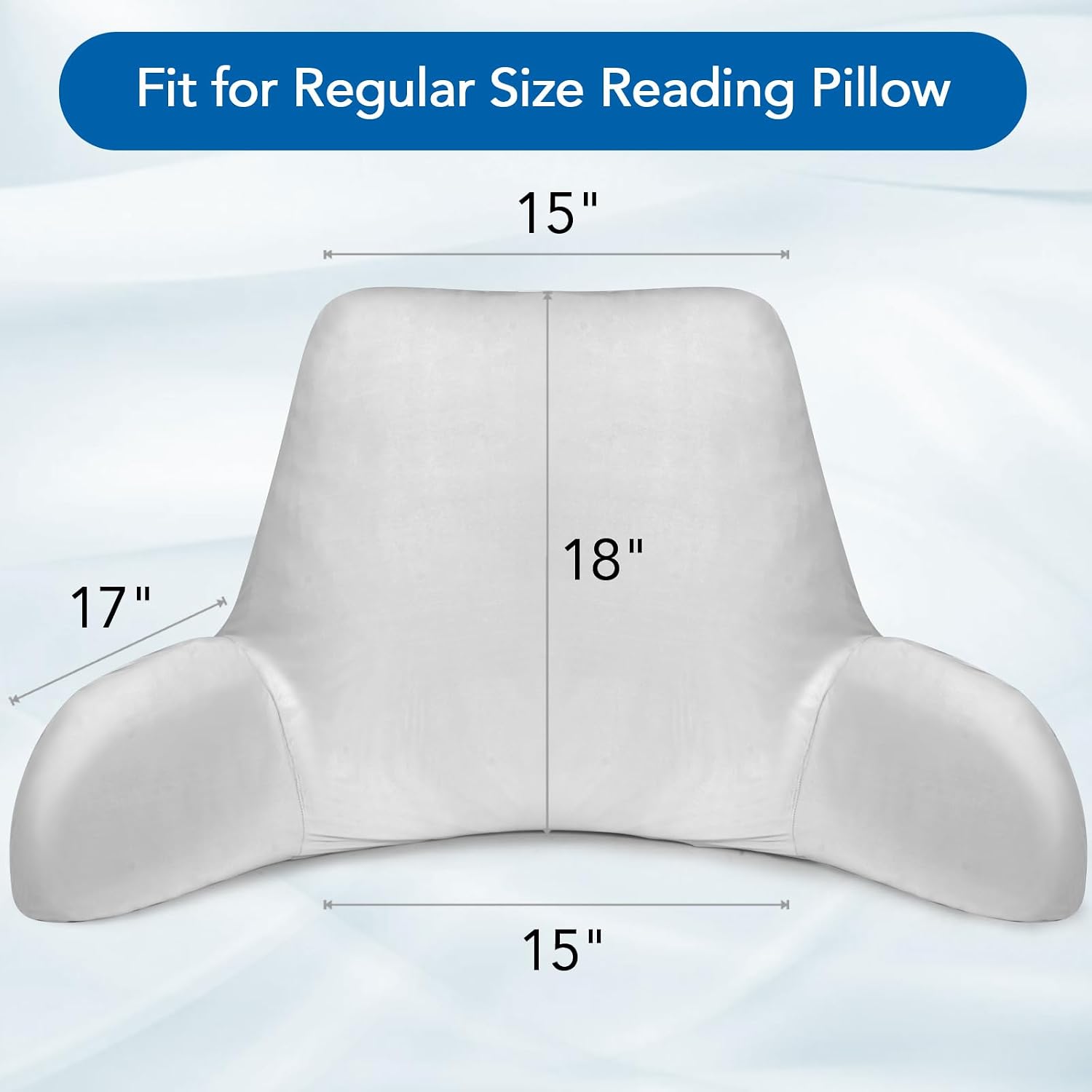 WelcometoZelimun Cooling Reading Pillow Cover with Large Back Opening, Soft Replacement Slipcover, Removable & Machine Washable