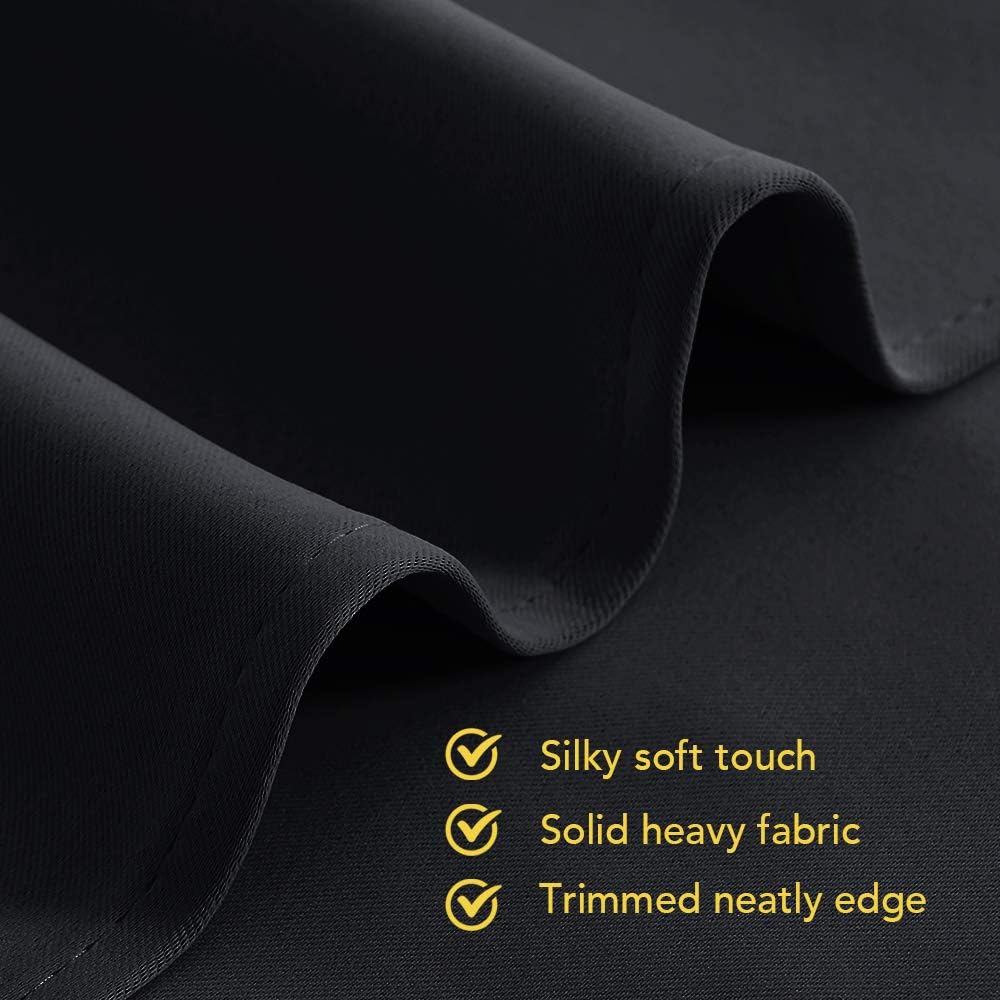NICETOWN Blackout Draperies Window Curtain Panels, Autumn/Winter Thermal Insulated Solid Grommet Blackout Curtains/Drapes for Cafe (Set…