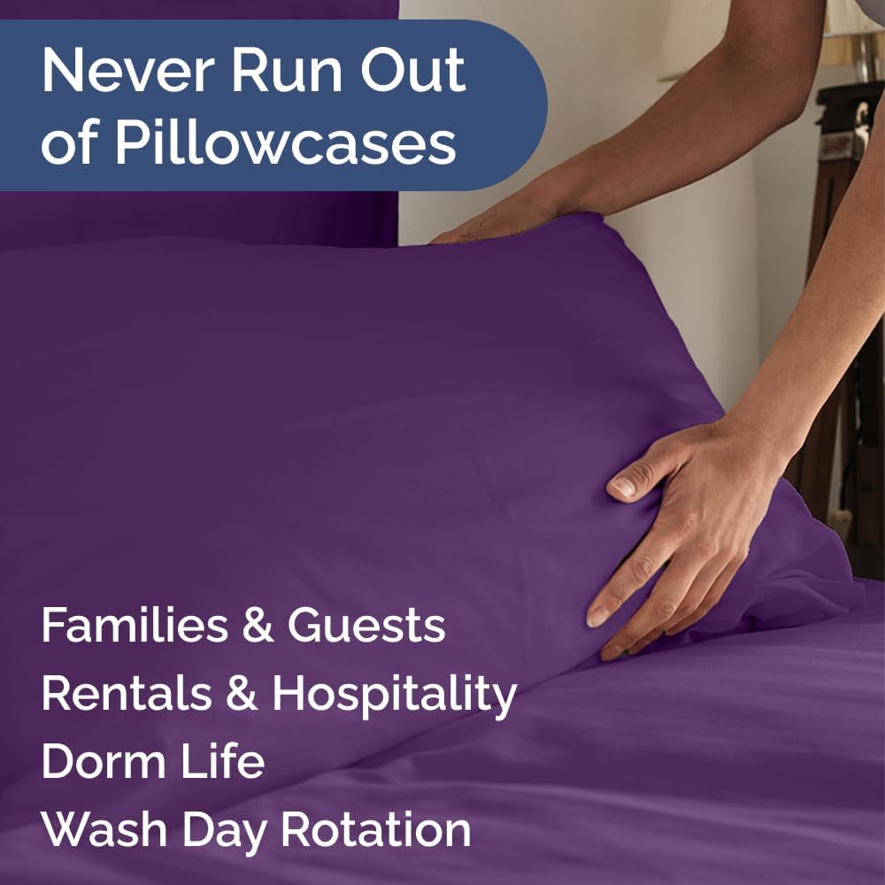 Standard Pillow Cases Set of 6 - Ultra Soft Hotel Quality Pillowcase Covers - Comfy, Cozy & Wrinkle Free - Shrink, Stain and Fade…