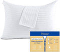 100% Cotton King Pillow Protectors with Zipper, White Pillow Cases King Size for Home & Hotel, Sateen Soft Cooling Hidden Zippered Pillow…