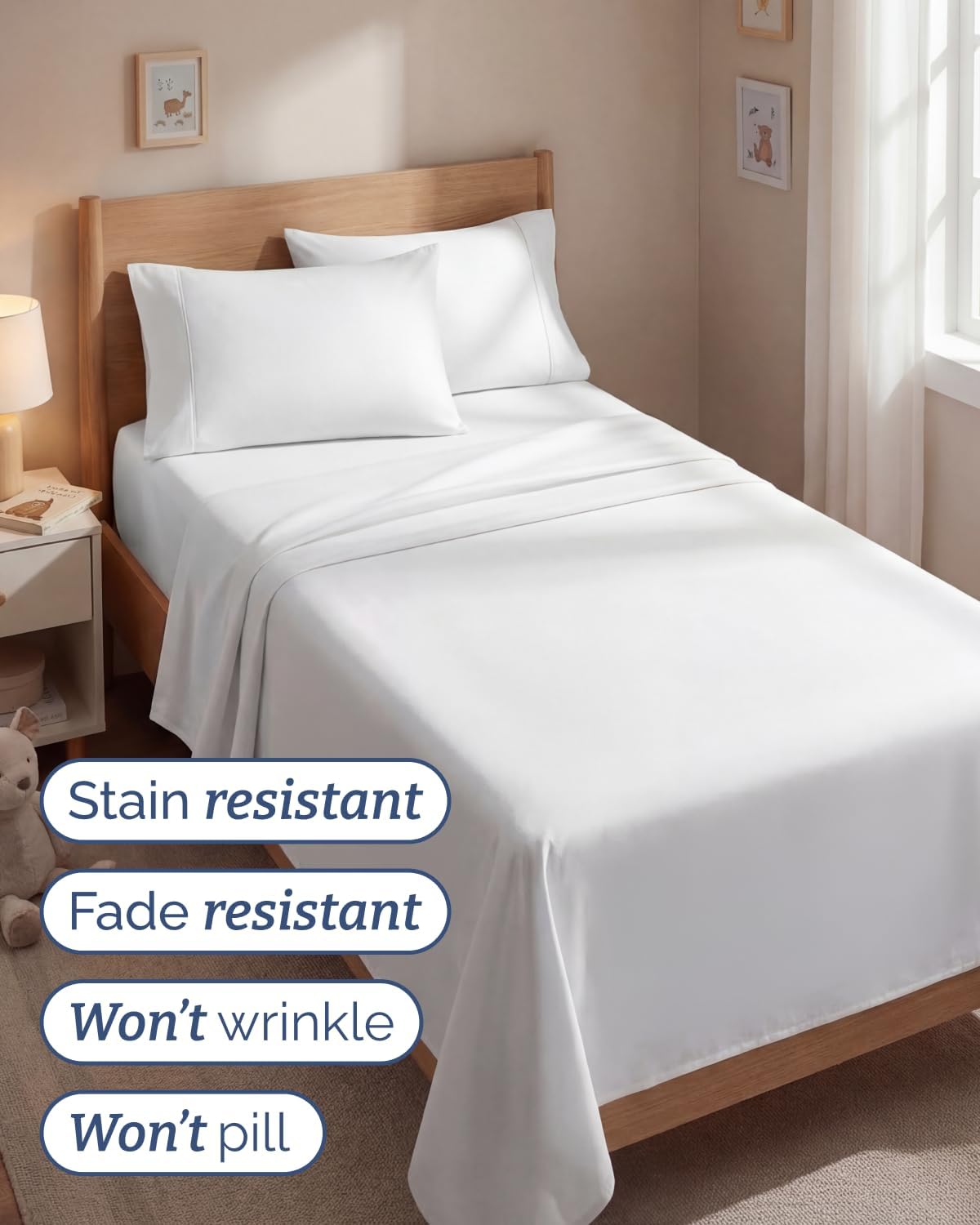 Twin 4 Piece Sheet Set - Comfy, Breathable & Cooling - Soft Hotel Luxury Bedding for Women, Men, Kids, Teens & Children - 1 Flat & 1…