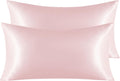 Ntbay 2 Pack Satin King Pillowcases for Hair and Skin, Luxurious and Silky Pillow Cases with Envelope Closure, 20x40 Inches, Light Pink 2 P…