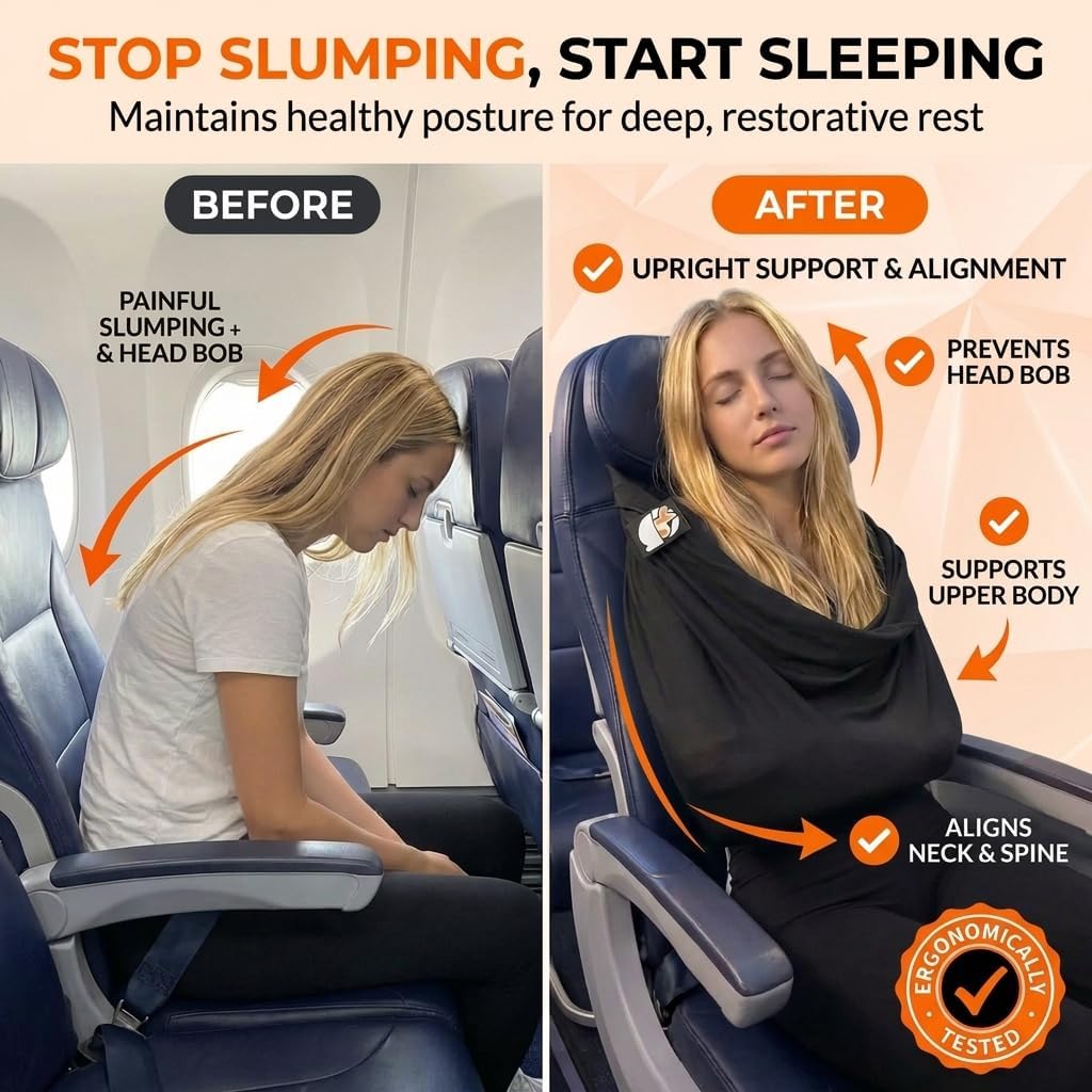 The Slyng Two Pack-Premium Travel Blanket System – Blanket Body Sling for Deep Plane Sleep | Full-Body Support, Breathable, Compact…