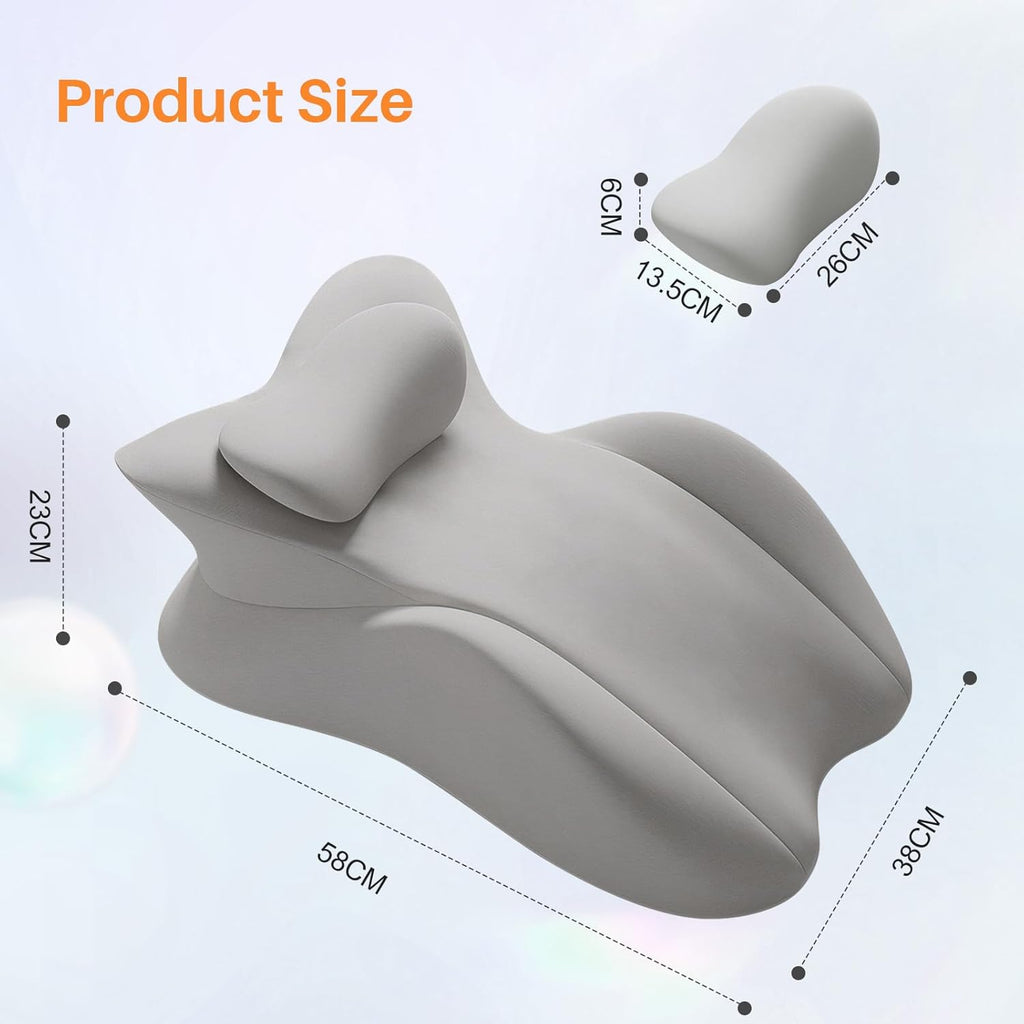 eleELEOPTION ele ELEOPTION Memory Foam Ergonomic Wedge Pillow Prone Reading Pillow for Bed Sofa Stomach Back and Neck Support Sitting Up wi…