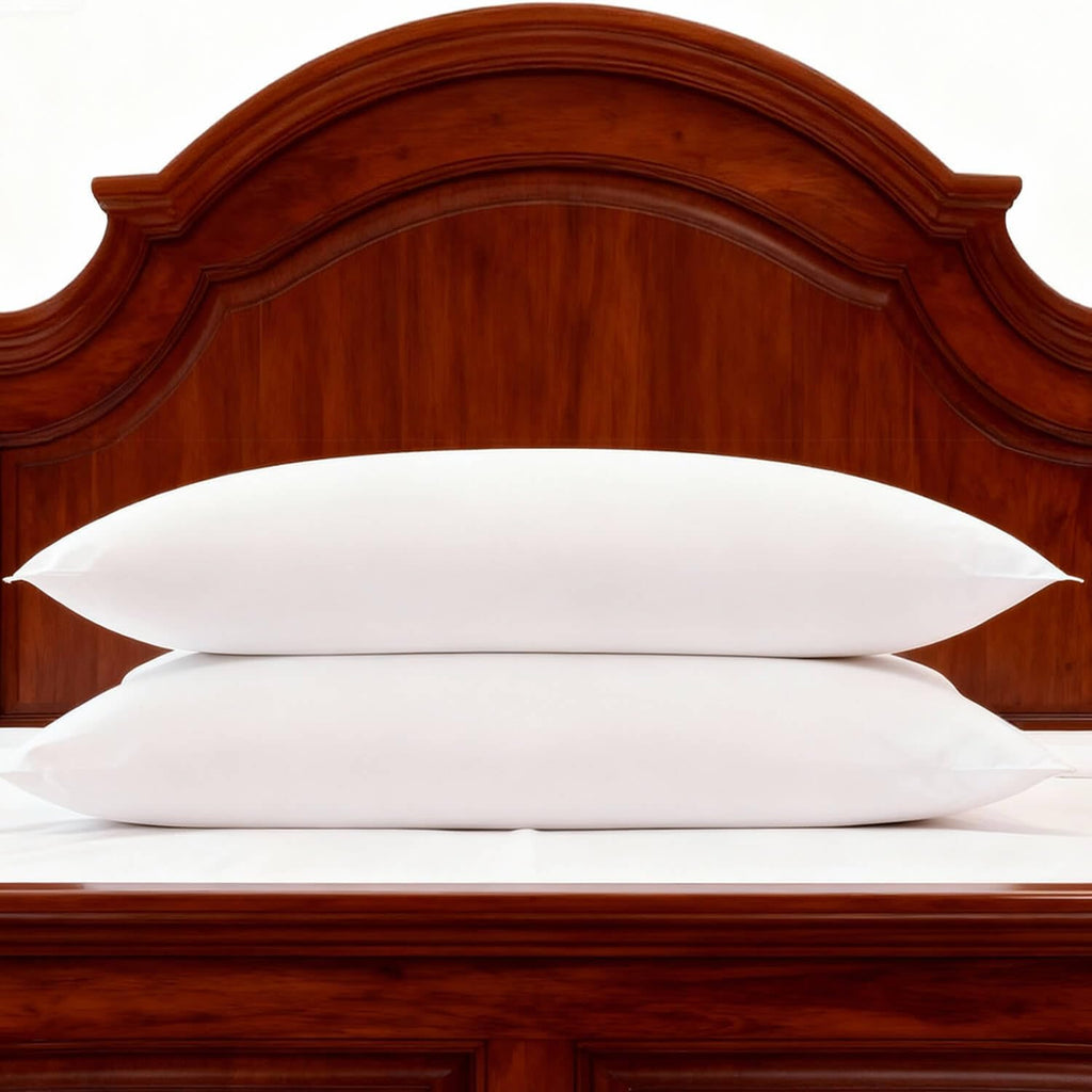 Bed Pillows King Size Set of 2 Medium Support Pillow for Stomach Side Back Sleeper Basic Soft Down Alternative White 20x36 inches