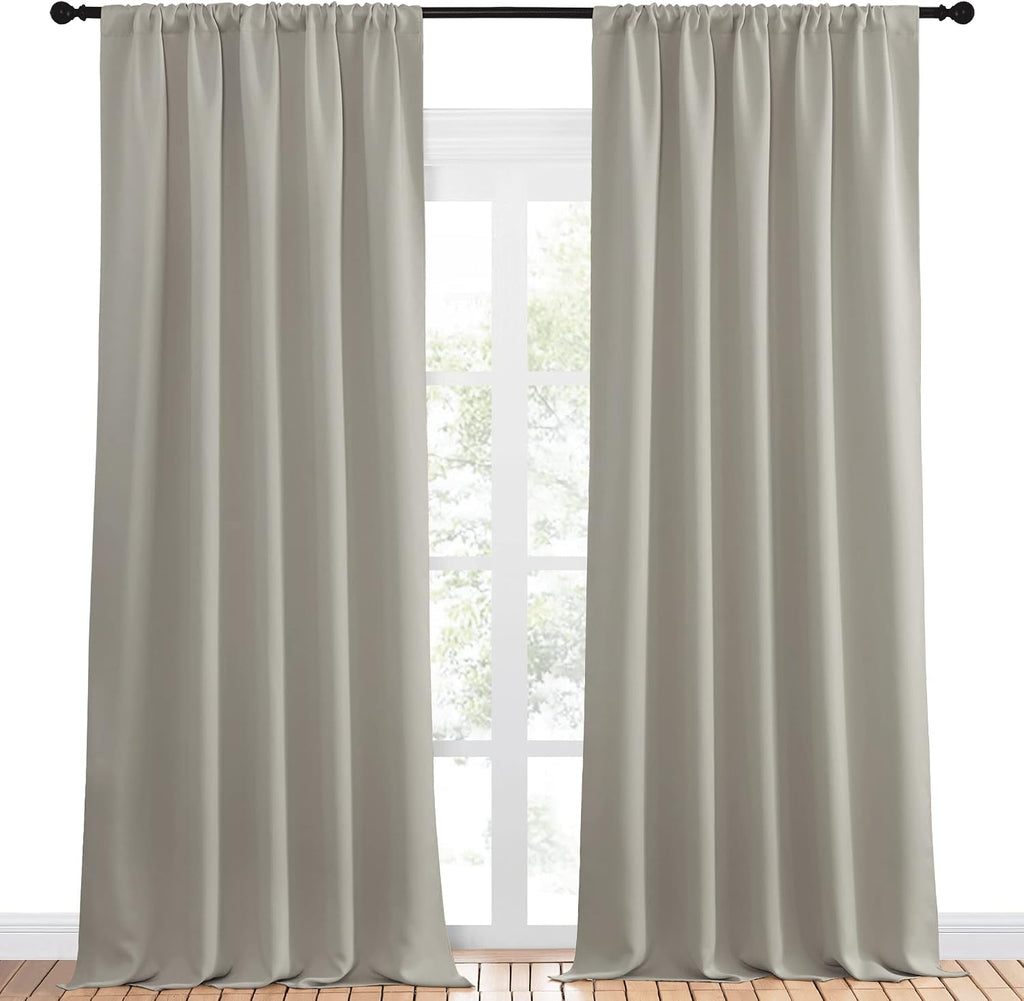 Nicetown Blackout Curtains for Living Curtains, Room Darkening Window Curtain Panels, easy maintenance Solid Thermal Insulated…