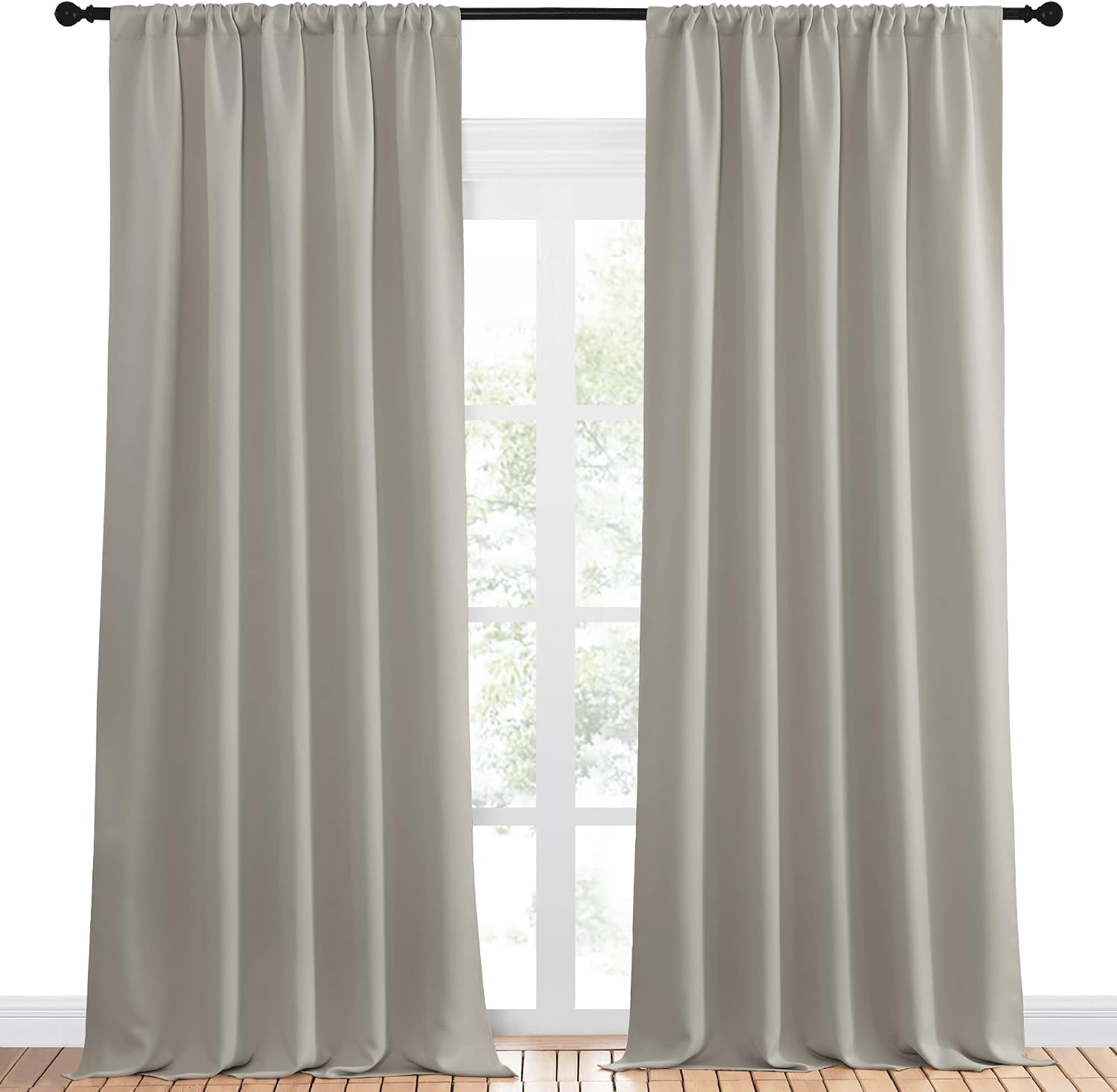 Nicetown Blackout Curtains for Living Curtains, Room Darkening Window Curtain Panels, easy maintenance Solid Thermal Insulated…