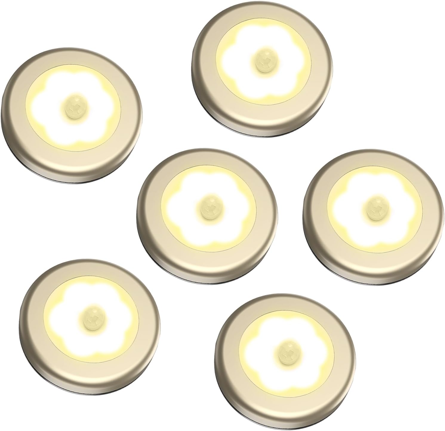 AMIR 3.15” Motion Sensor Light, 6 Pack Cordless Battery-Powered LED Night Light, Stick-Anywhere Closet Lights Stair Lights, Safe Lights…