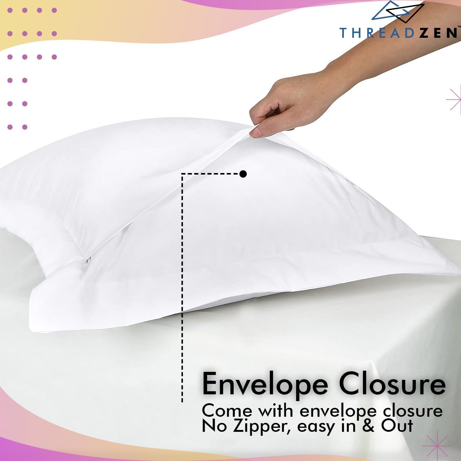 King Pillow Sham 20x36 Size, Set of 2 Long Staple 100% Egyptian Cotton Pillow Protector - Cushion Cover/Case Home Decorative - Hotel…