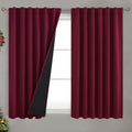 BGment Full Blackout Curtains with Thermal Insulation Liner Curtains 54 Inches Long, Rod Pocket and Back Tab Double Layer Room Darkening…