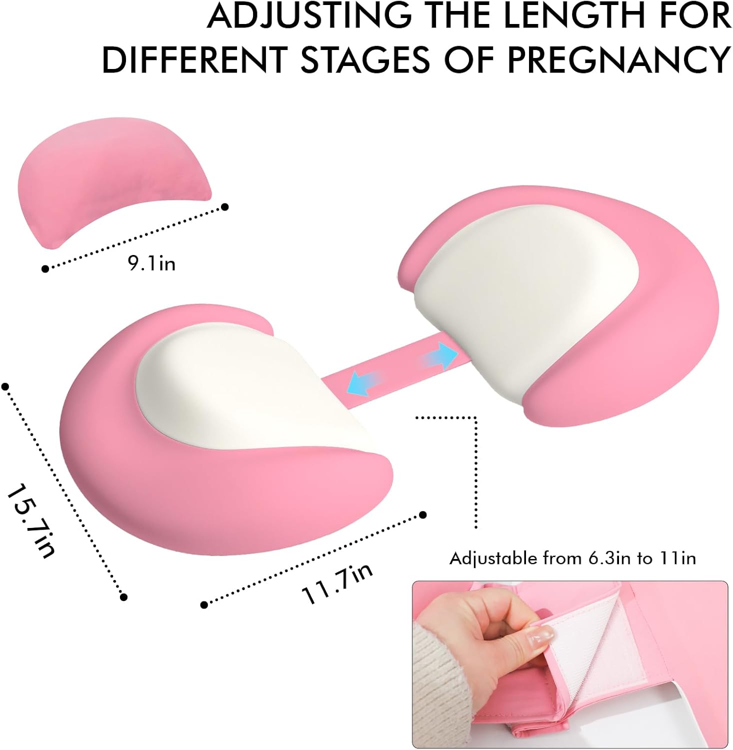 Pregnancy Pillows for Sleeping, Memory Foam W Shaped Maternity Pillow for Pregnant Women, Adjustable Travel Pregnancy Wedge Pillow with…