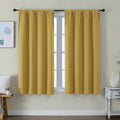 Simplebrand Ava Bright Gold Short Blackout Curtains for Bedroom 54 Inches Long 2 Panels Set, Solid Thermal Insulated, Energy Saving Window…