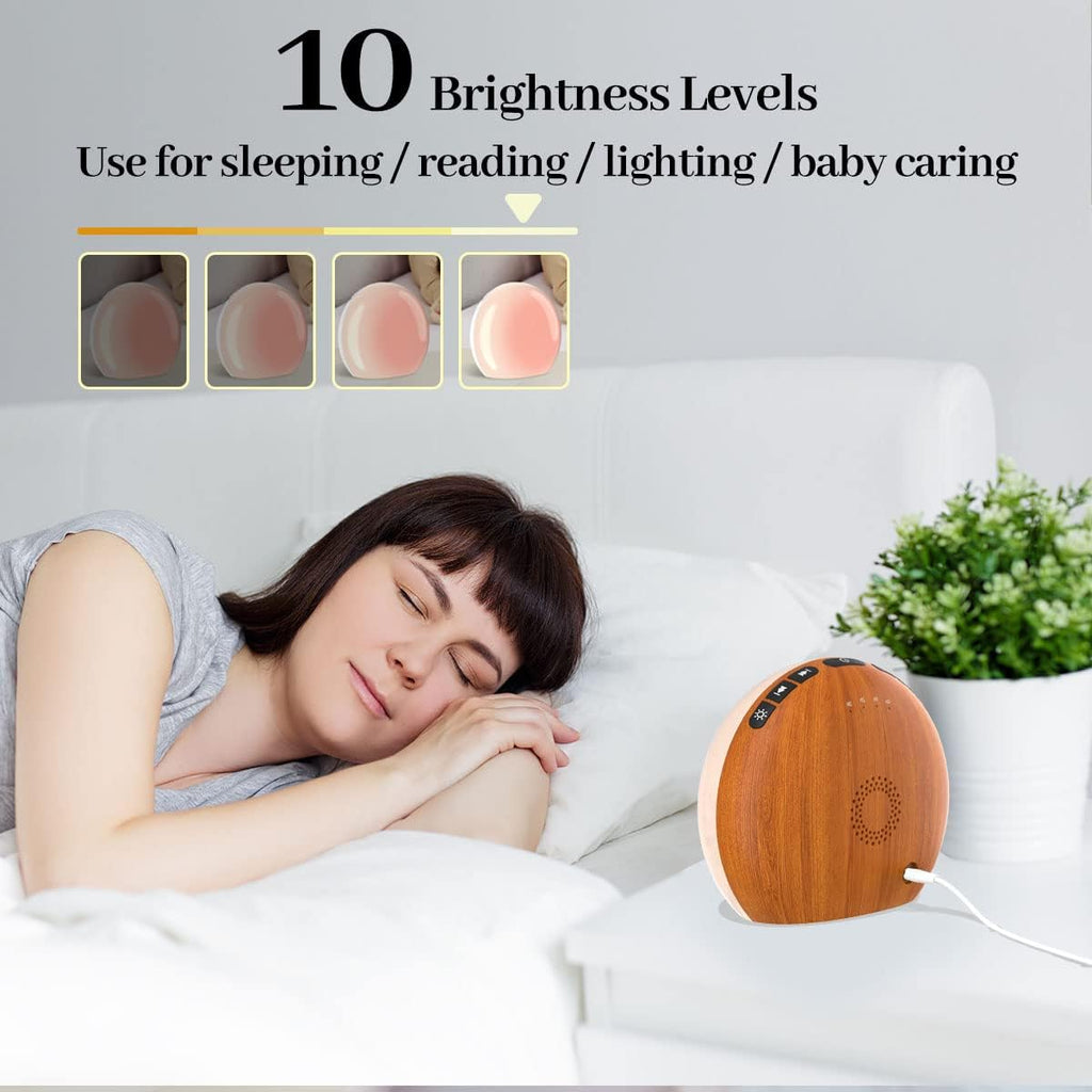 Meditation White Noise Sound Machine with 30 Soothing Sounds 12 Colors Night Light 10 Brightness Levels 32 Volume Level 4 Timers and…