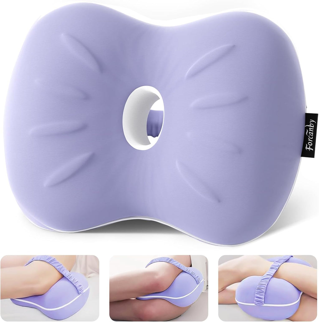 Knee Pillow for Side Sleepers - Smooth Spine Alignment Pillow, Memory Foam Knee Pillows for Back Hip Pain, Spine Aligning, Sciatica…