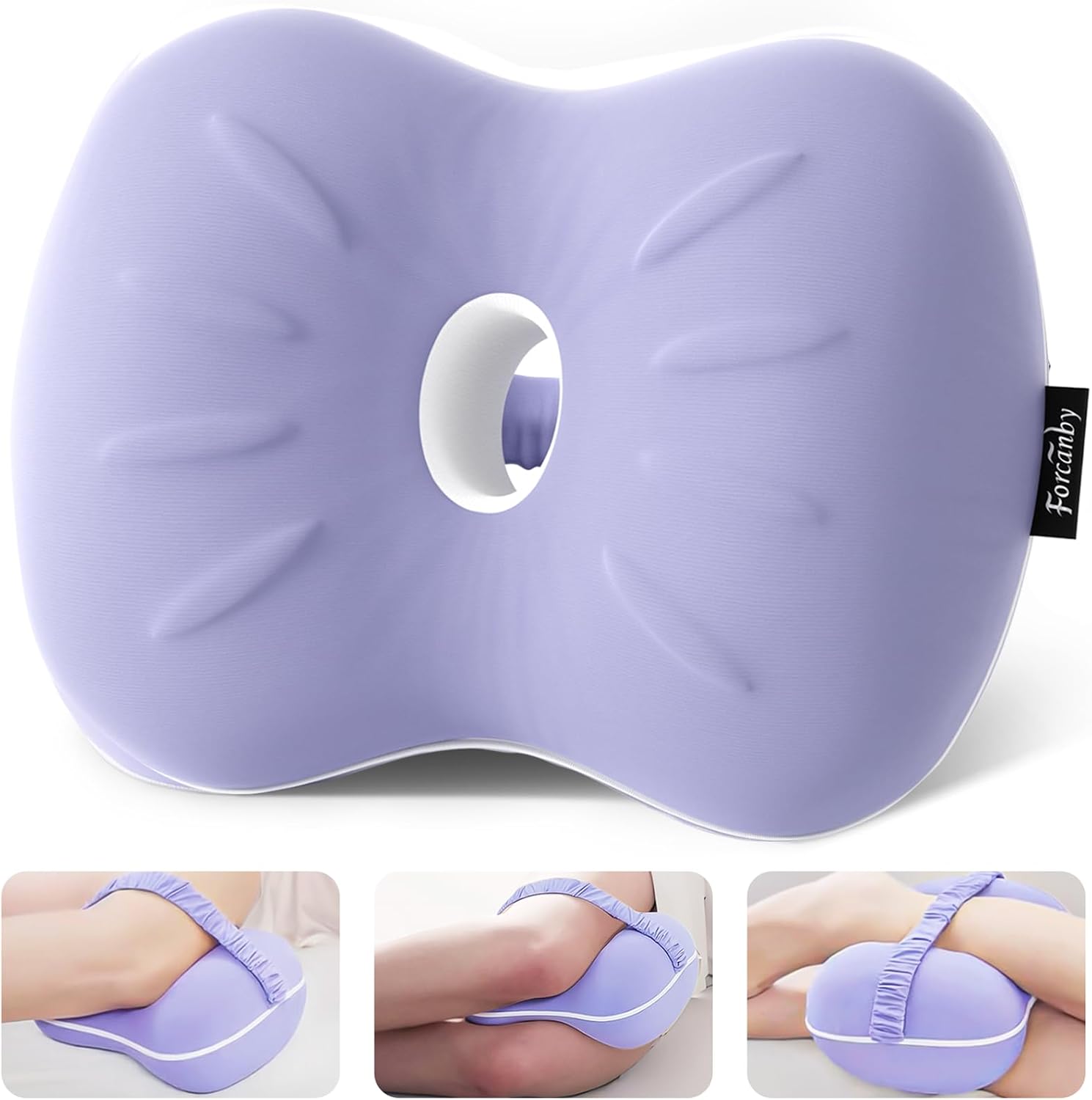 Knee Pillow for Side Sleepers - Smooth Spine Alignment Pillow, Memory Foam Knee Pillows for Back Hip Pain, Spine Aligning, Sciatica…