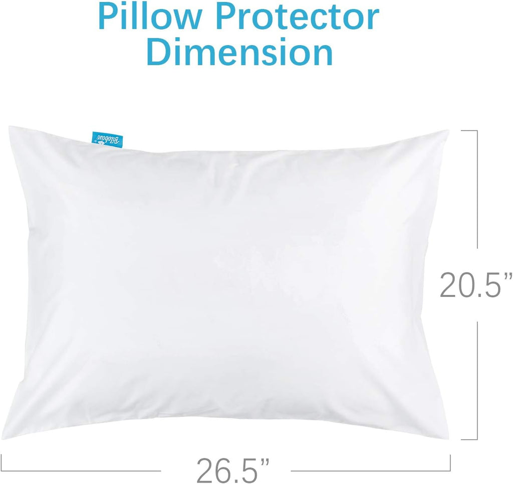 Bilobanbabybedding Biloban 4 Pack Pillow Protectors with Zipper Breathable & Noiseless & Durable 100% Waterproof Pillow Cases Standard Size…