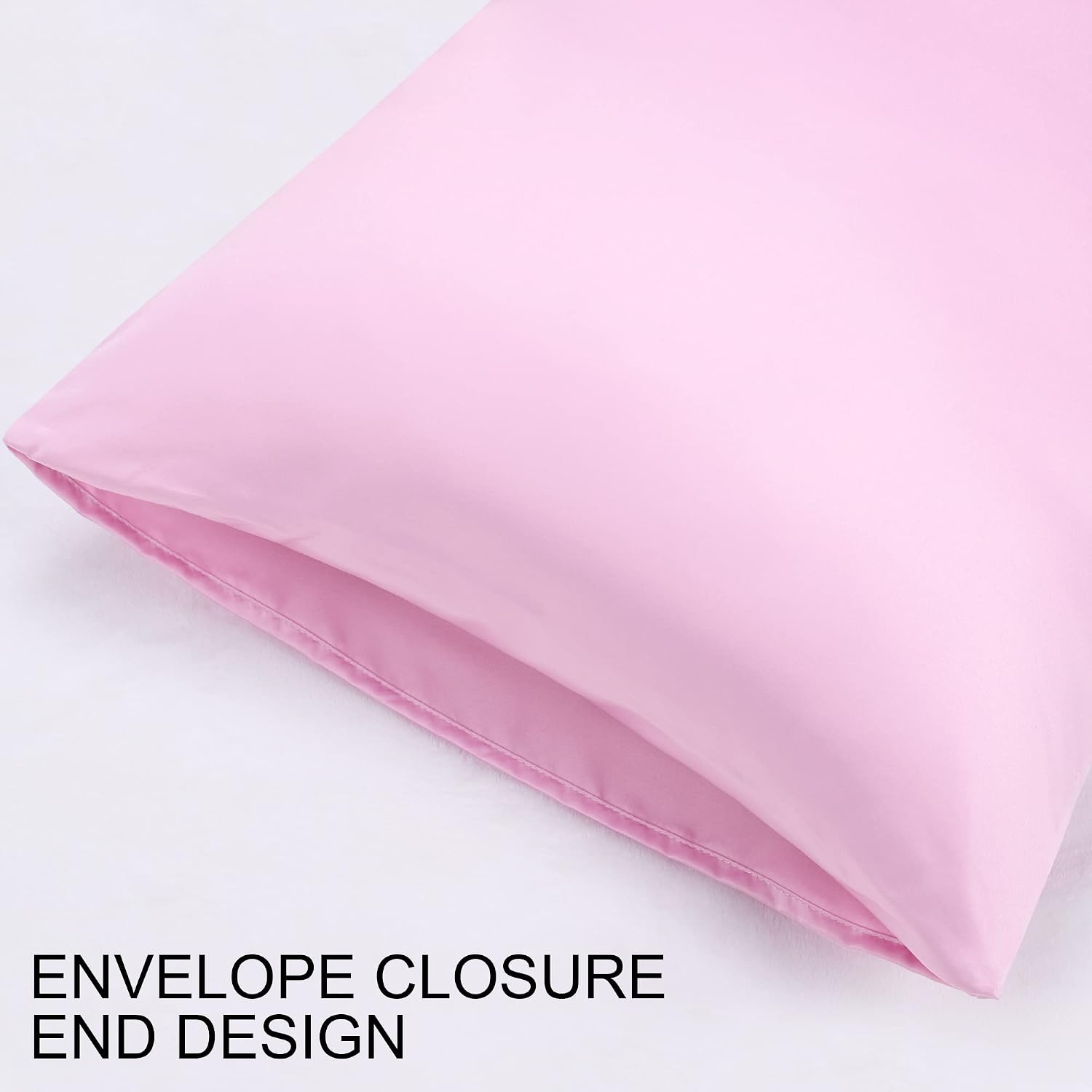 uxcell 2 Pack Silk Satin Pillowcase for Hair and Skin, Cool, Silky, Soft Breathable Pillow Cases Queen Size 20x30 Inch Sateen Pillowcase Li…