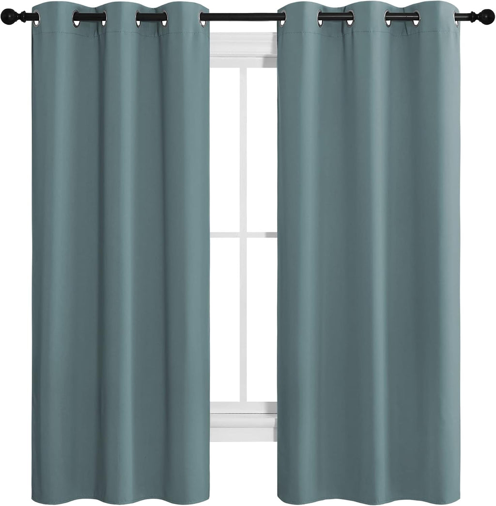 NICETOWN Modern Blackout Curtains Noise Reducing, Thermal Insulated and Privacy Room Darkening Drape Panels for Boy's Guest Room Door…