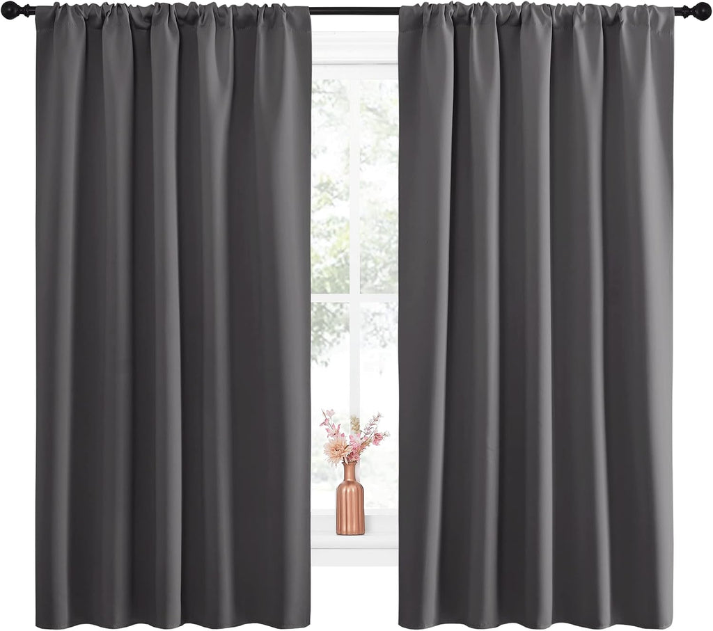 NICETOWN Blackout Curtain Panels for Window - Energy Efficient & Noise Reducing Thermal Insulated Rod Pocket Blackout Drapes/Draperies…