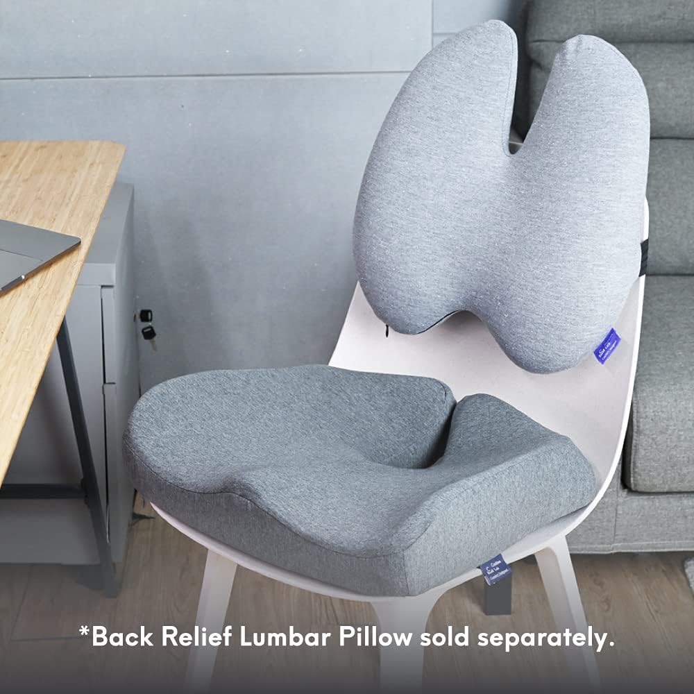 Cushion Lab Patented Pressure Relief Seat Cushion for Long Sitting Hours on Office & Home Chair - Extra-Dense Memory Foam for Soft…