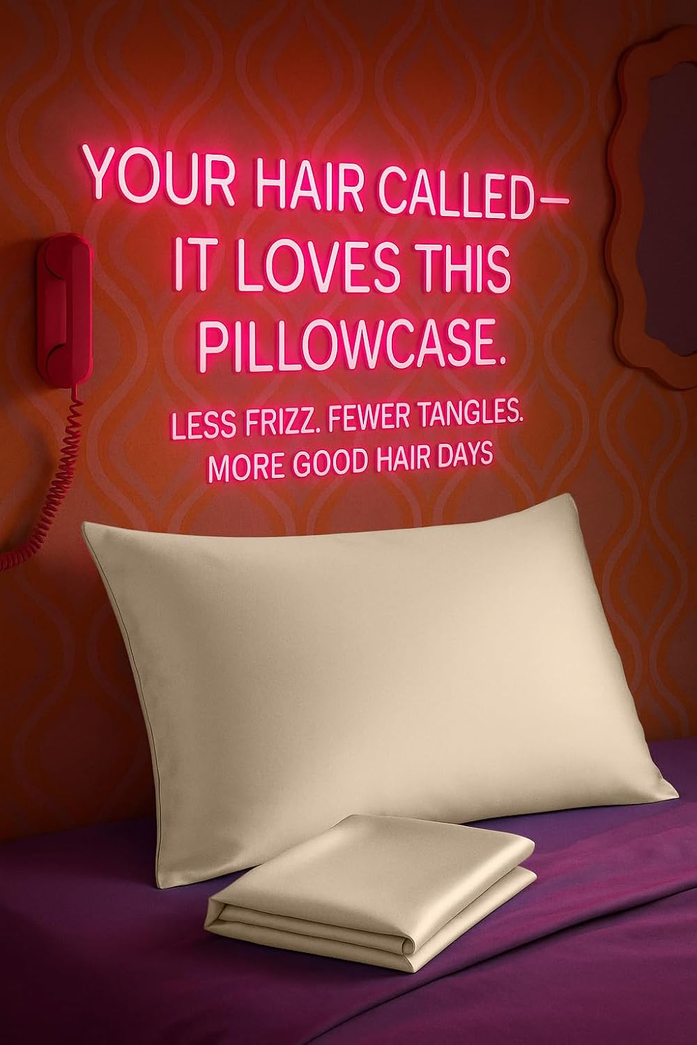 Blissford Satin Pillowcase with Zipper, for Hair and fabric comfort, Feels Soft and Cool Like a Silk Pillowcase, Satin Pillow Cases 2…