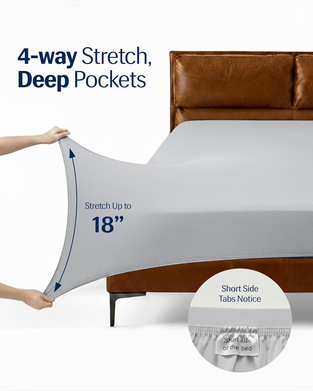 Rest ® Evercool®+ Cooling Sheet Set, Twin, Light Gray, Breathable Bed Sheets for Hot Sleepers and Night Sweats, with Pillowcases, with Ioni…