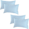 EIUE Bed Pillows for Sleeping 4 Pack, Pillows for Side and Back Sleepers, Super Soft Down Alternative Microfiber Filled Pillows (Sky Blue…