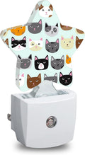 Cats Star Night Light Plug in, Soft Glow Night Light for Kids Bedroom Nursery, Gentle Warm Light for Sleep, Compact Lamp for Hallway…
