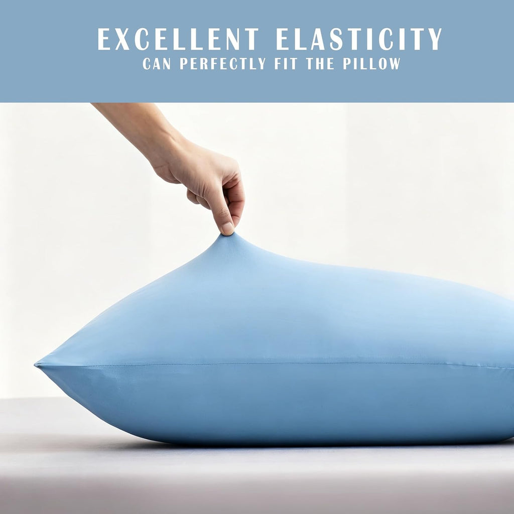 TELUS Cooling Pillowcases Standard Size 2-Pack, Silky Soft Breathable Pillow Case with Envelope Close, Stay Cool Pillow Cover for Hot…
