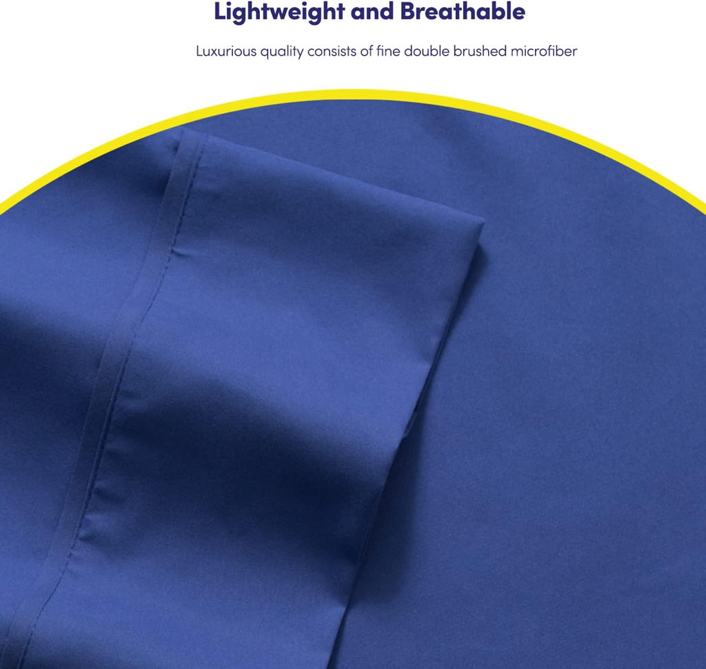 Queen Sheets Royal Blue - 6 Piece 1500 Supreme Collection Fine Brushed Microfiber Deep Pocket Queen Sheet Set Bedding - 2 Extra Pillow…