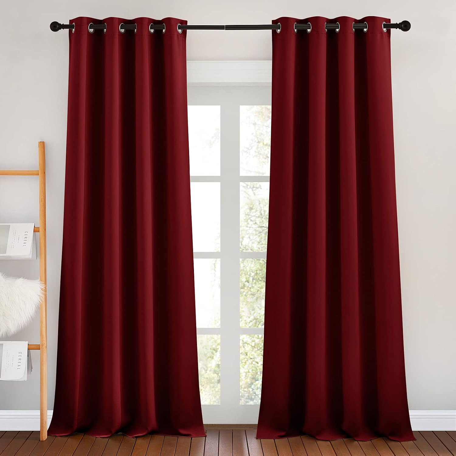 NICETOWN Blackout Curtain Panel Grommet - Home Decorations Thermal Insulated Solid Grommet Top Blackout Living Room Panels/Drapes for…