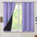 BGment Thermal Insulated 100% Blackout Curtains for Bedroom with Black Liner, Double Layer Full Room Darkening Noise Reducing Grommet Curta…