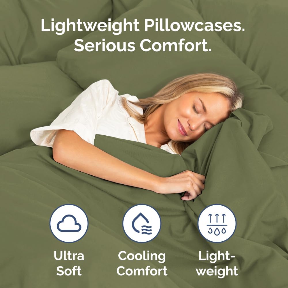 King Standard Pillow Cases Set of 4 - Soft Hotel Quality Pillowcase Covers - Comfy Bedding for Women, Men, Kids & Teens - Machine…