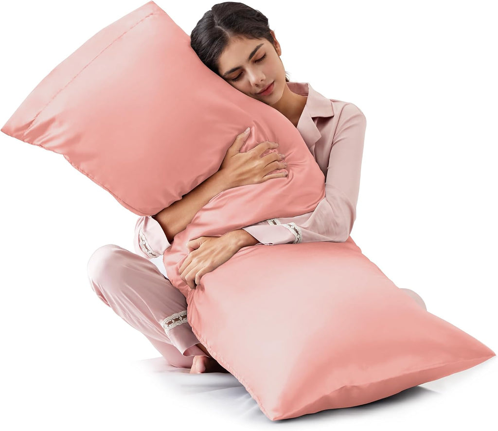 Lovescabin Love's cabin Satin Body Pillowcase 20x54, Cooling Pillow Cover for Hair and Skin, Silky Smooth with Envelope Closure, Similar to…