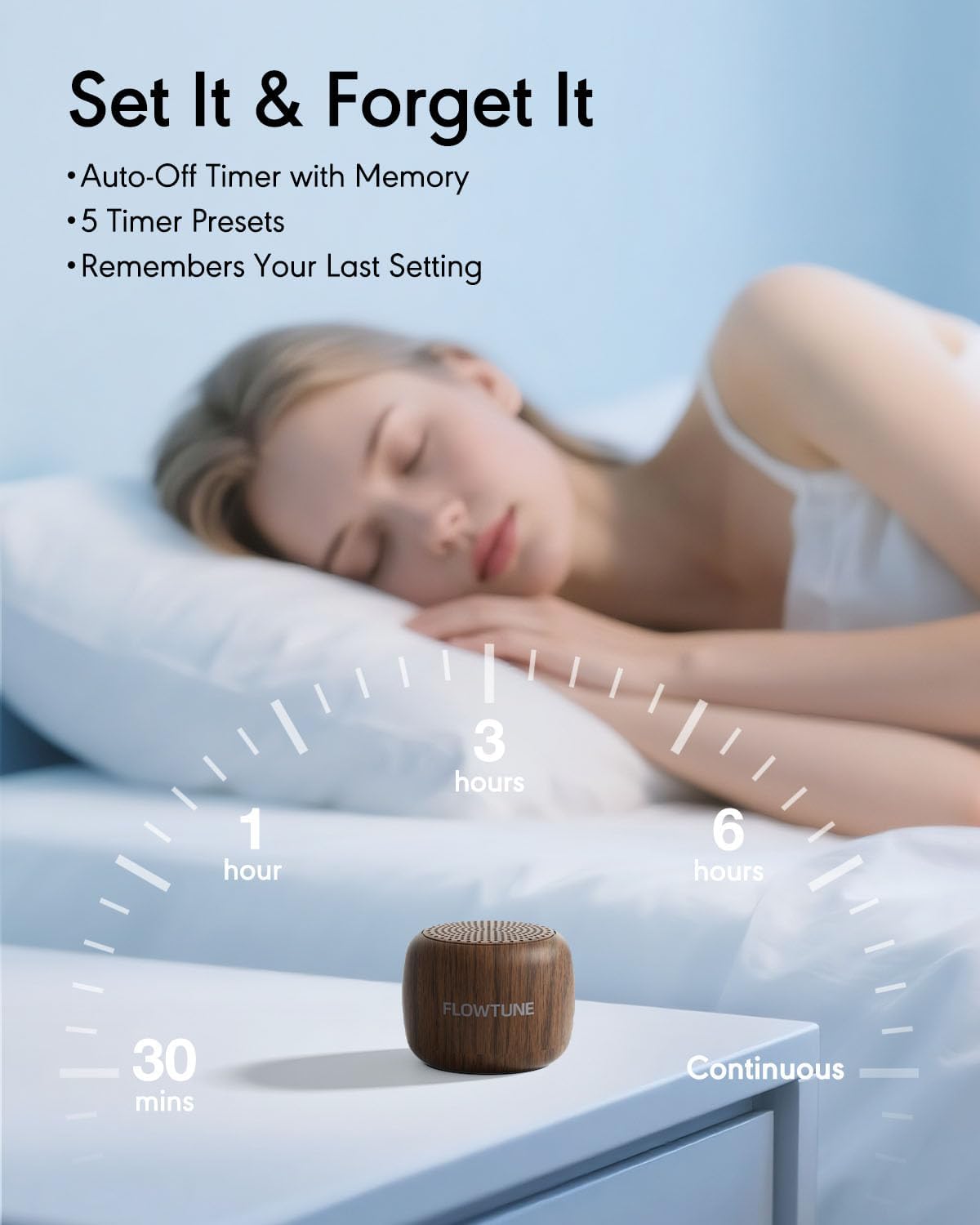 Sound Machine Flowtune White Noise Machine for Baby Adults, Mini Portable Sound Machine for Travel, 6H Timer, 18 Soothing Sleep Sounds…