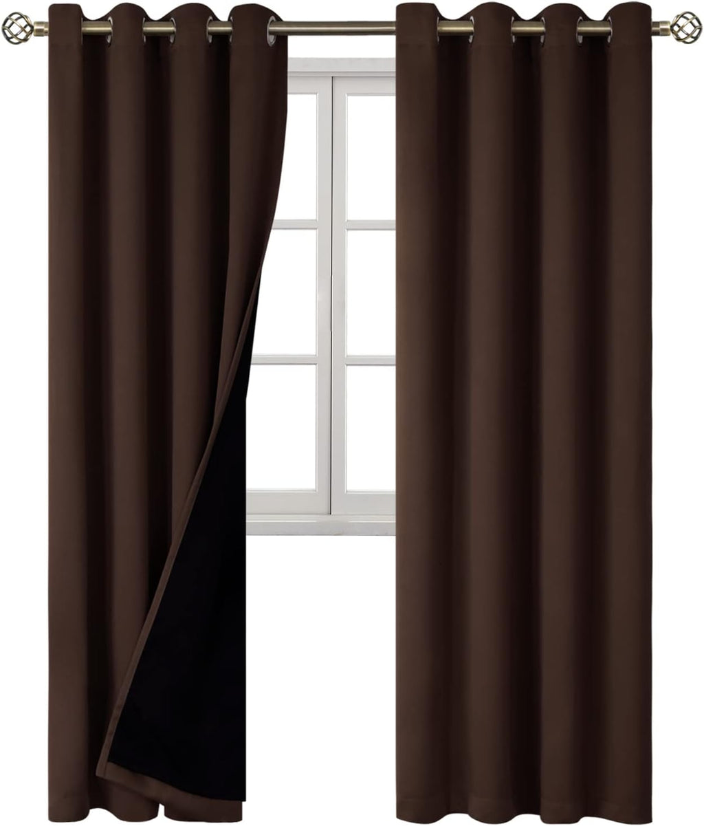 BGment 100% Blackout Curtains for Bedroom Window 84 Inch Length 2 Panels Set, Thermal Insulated Full Light Blocking Grommet Drapes for Livi…