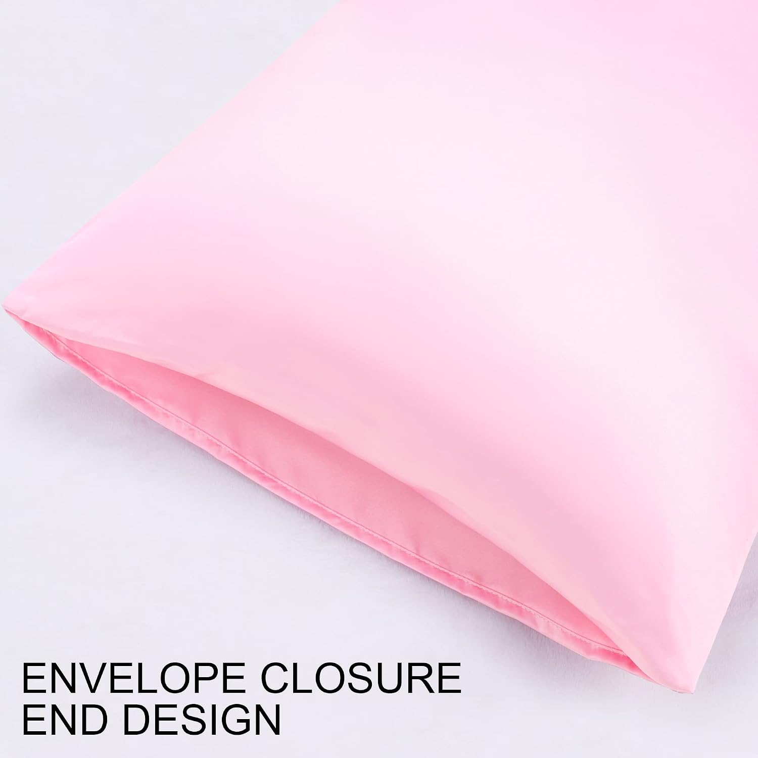 uxcell 2 Pack Silk Satin Pillowcase for Hair and Skin, Cool, Silky, Soft Breathable Pillow Cases Standard Size 20x26 Inch Sateen Pillowcase…
