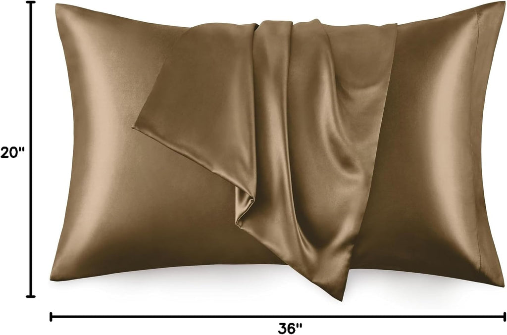 Lovescabin Love's cabin Satin Pillowcase Set of 2 King Size 20x36, Cooling Pillow Covers for Hair and Skin, Silky Smooth with Envelope Clos…