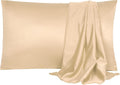 uxcell 2 Pack Silk Satin Pillowcase for Hair and Skin, Cool, Silky, Soft Breathable Pillow Cases Queen Size 20x30 Inch Sateen Pillowcase Ch…