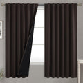 BGment 100% Room Darkening Thermal Insulated Blackout Curtains 63 Inches Long with Liner, Double Layer Noise Cancelling Rod Pocket and…